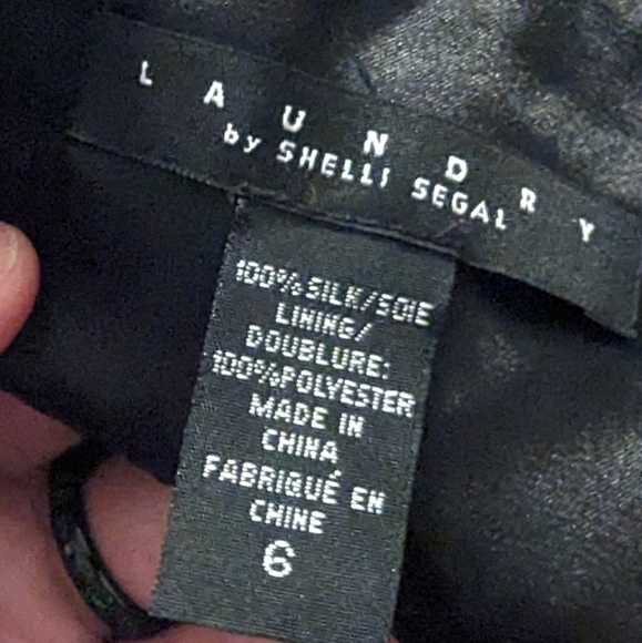 Laundry by Shelli Segal Silk Chiffon Cocktail Slip Dress Sz 6 - Picture 11 of 11